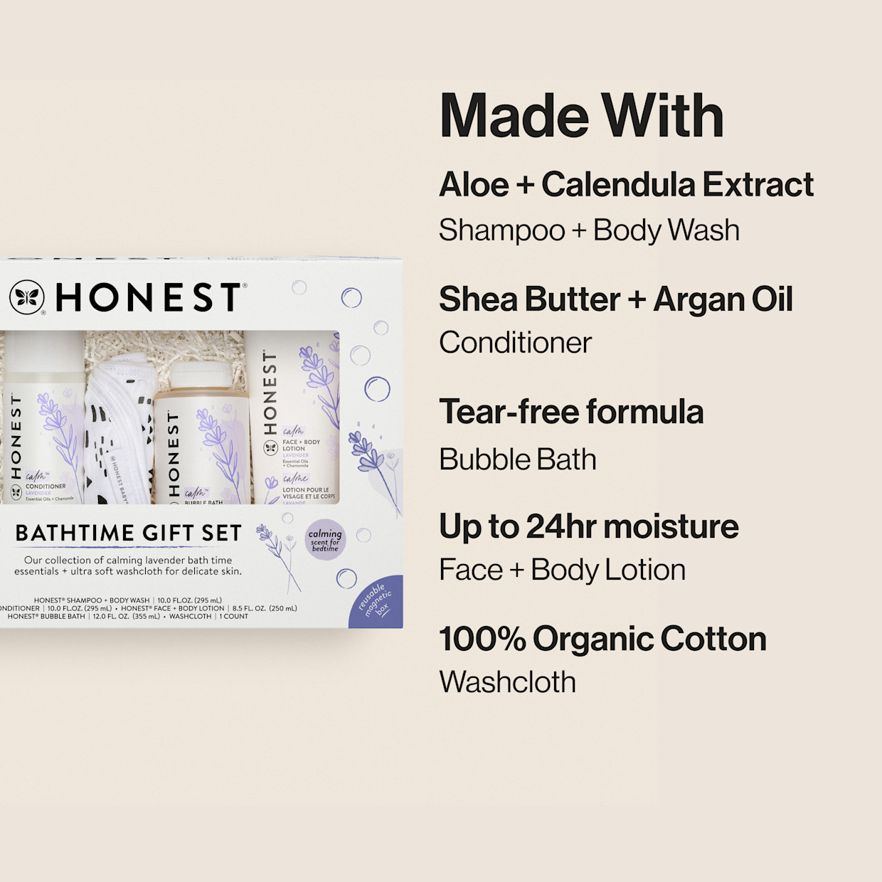 The Honest Company Bath Gift Set - Calm (Lavender).