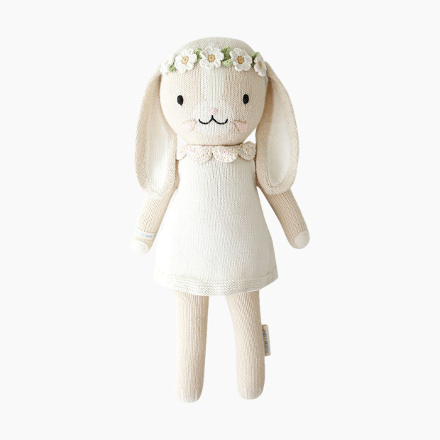 cuddle+kind Hand-Knit Doll - Hannah The Bunny -Ivory, Little 13".