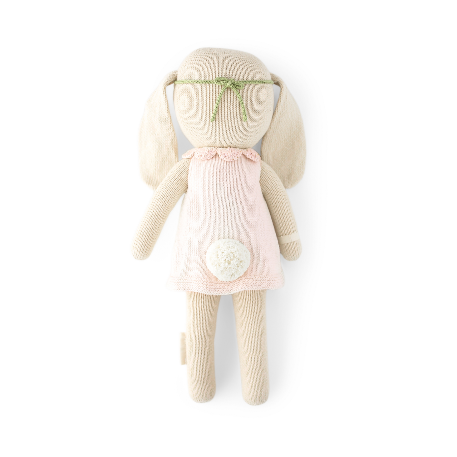 cuddle+kind Hand-Knit Doll - Hannah The Bunny -Blush, Little 13''.