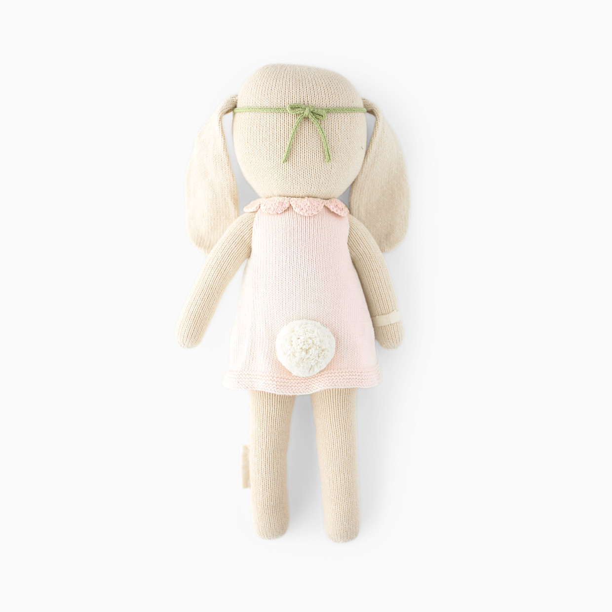cuddle+kind Hand-Knit Doll - Hannah The Bunny -Blush, Little 13''.