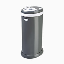 Ubbi Steel Diaper Pail, Odor Locking, No Special Bag Required, Award-Winning, Registry Must-Have, Slate