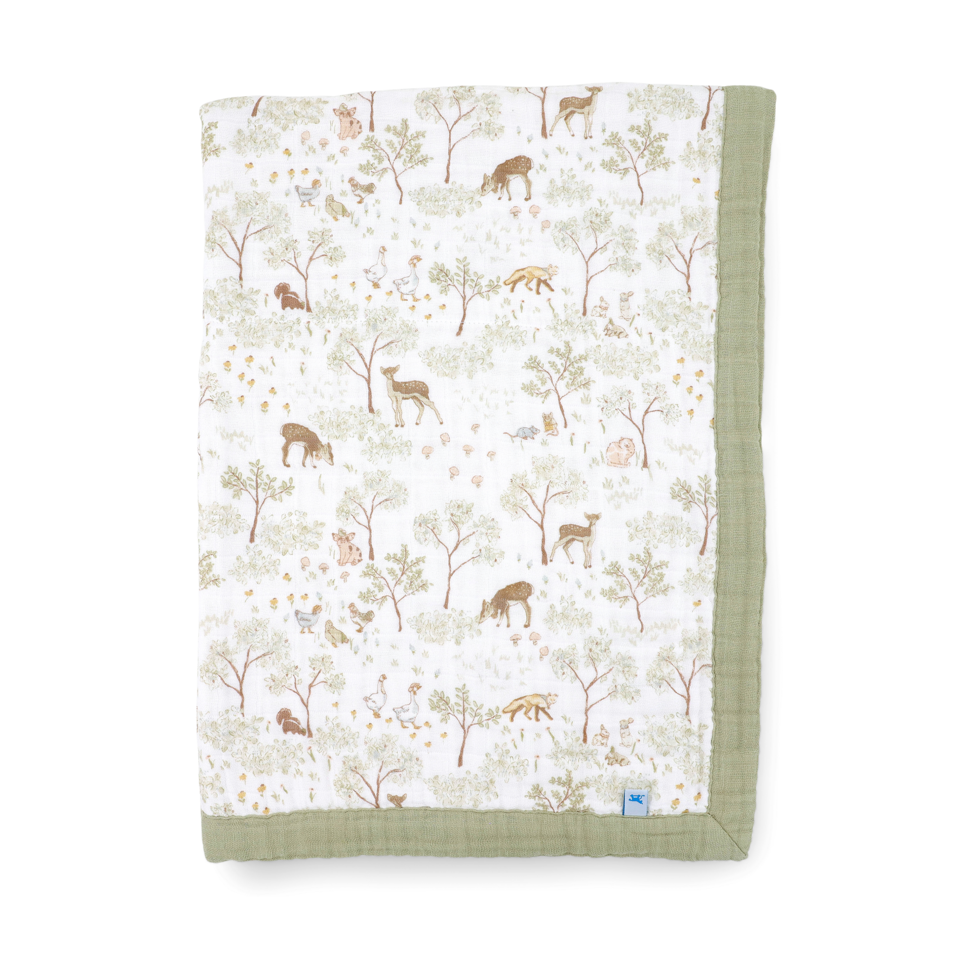 Little Unicorn Cotton Muslin Baby Receiving Quilt.