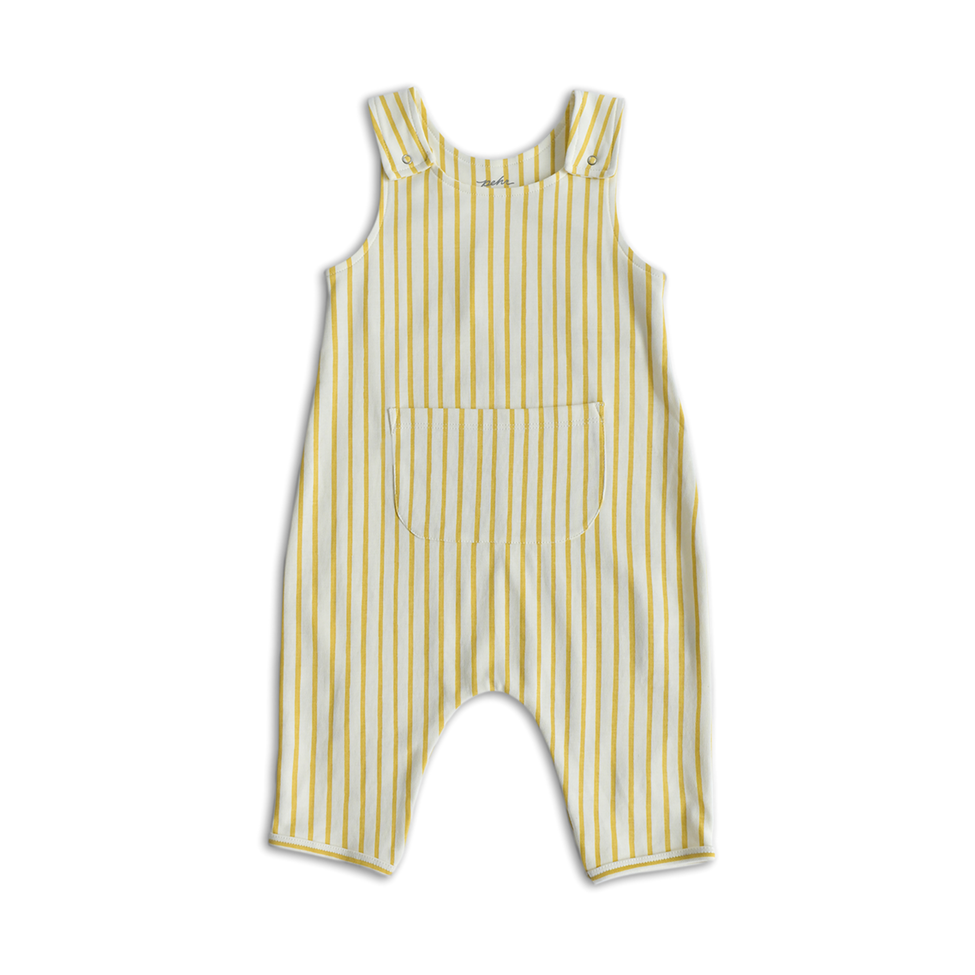 Pehr Stripes Away Overall - Stripes Away Marigold, 3-6 M.