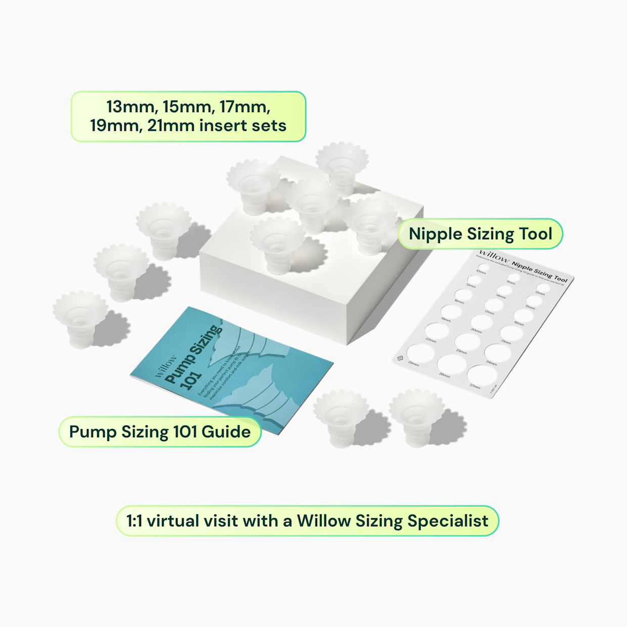 Willow Breast Pump Sizing Kit.
