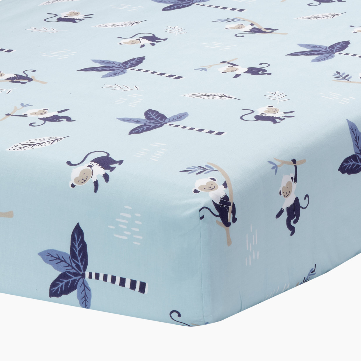 Lambs & Ivy Cotton Fitted Crib Sheet - Jungle Party.