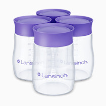Lansinoh Breastmilk Storage Bottles, 4 Pack - 5 Oz