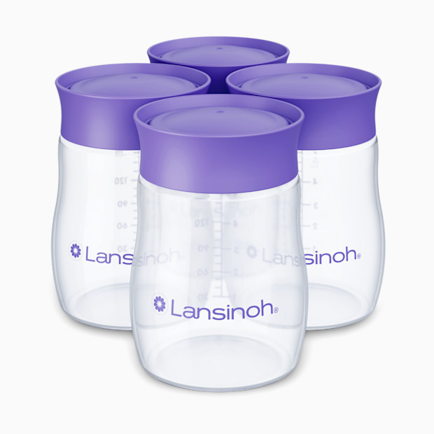 Lansinoh Breastmilk Storage Bottles, 4 Pack.