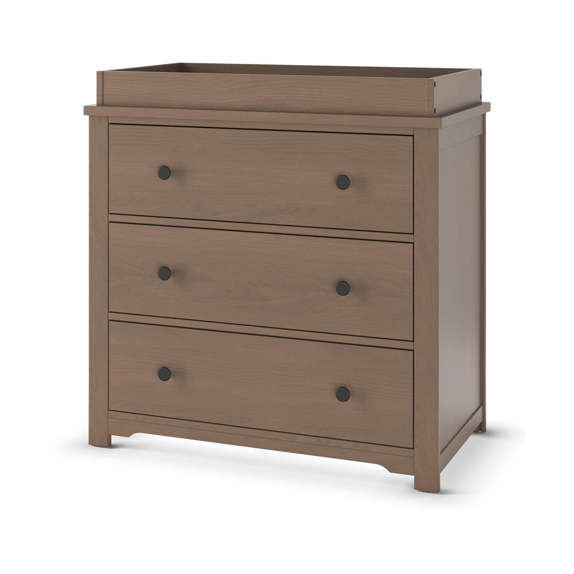 Child Craft Harmony 3-Drawer Dresser with Changing Table Topper - Dusty Heather.