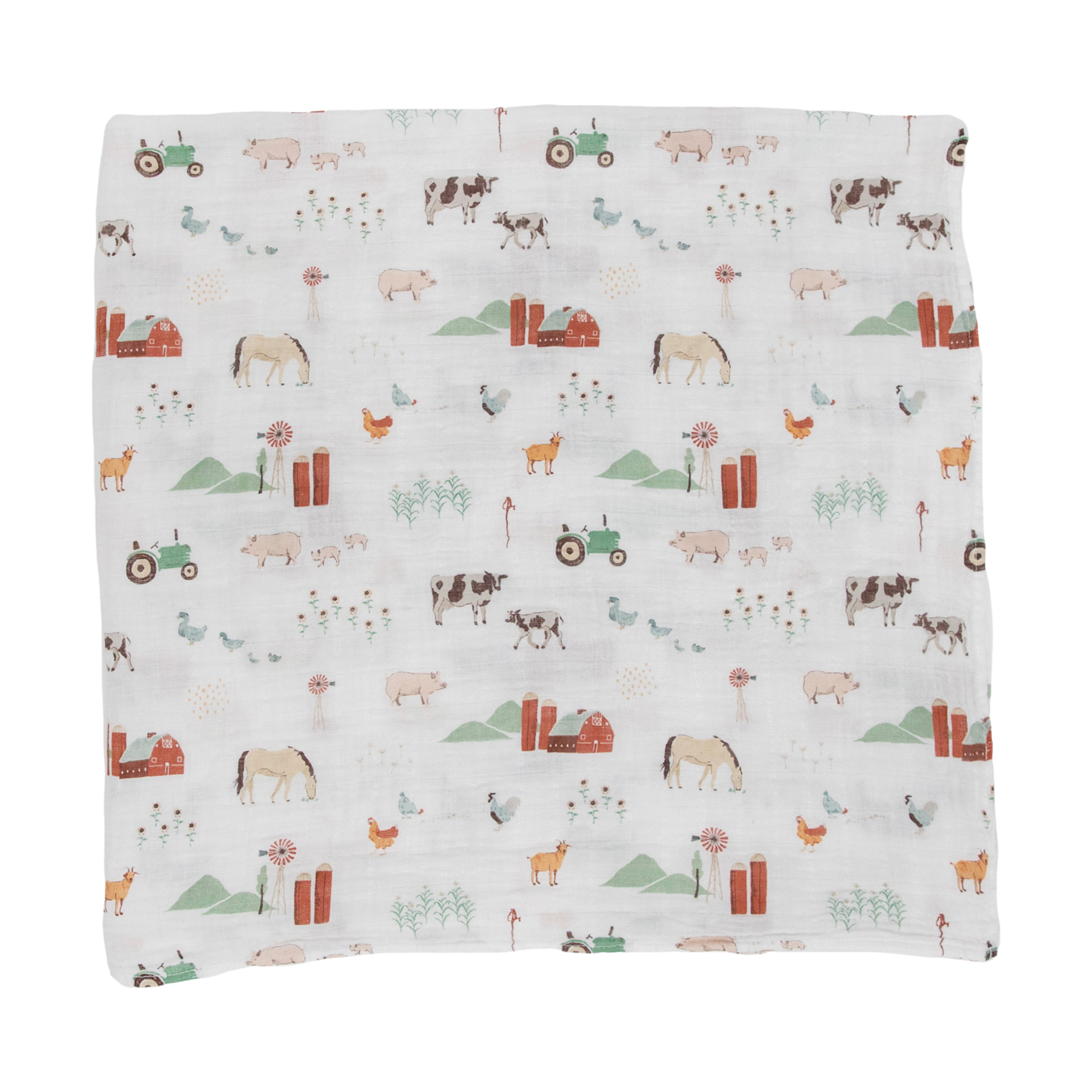 Little Unicorn Cotton Muslin Swaddle Blanket Farmyard Babylist Shop