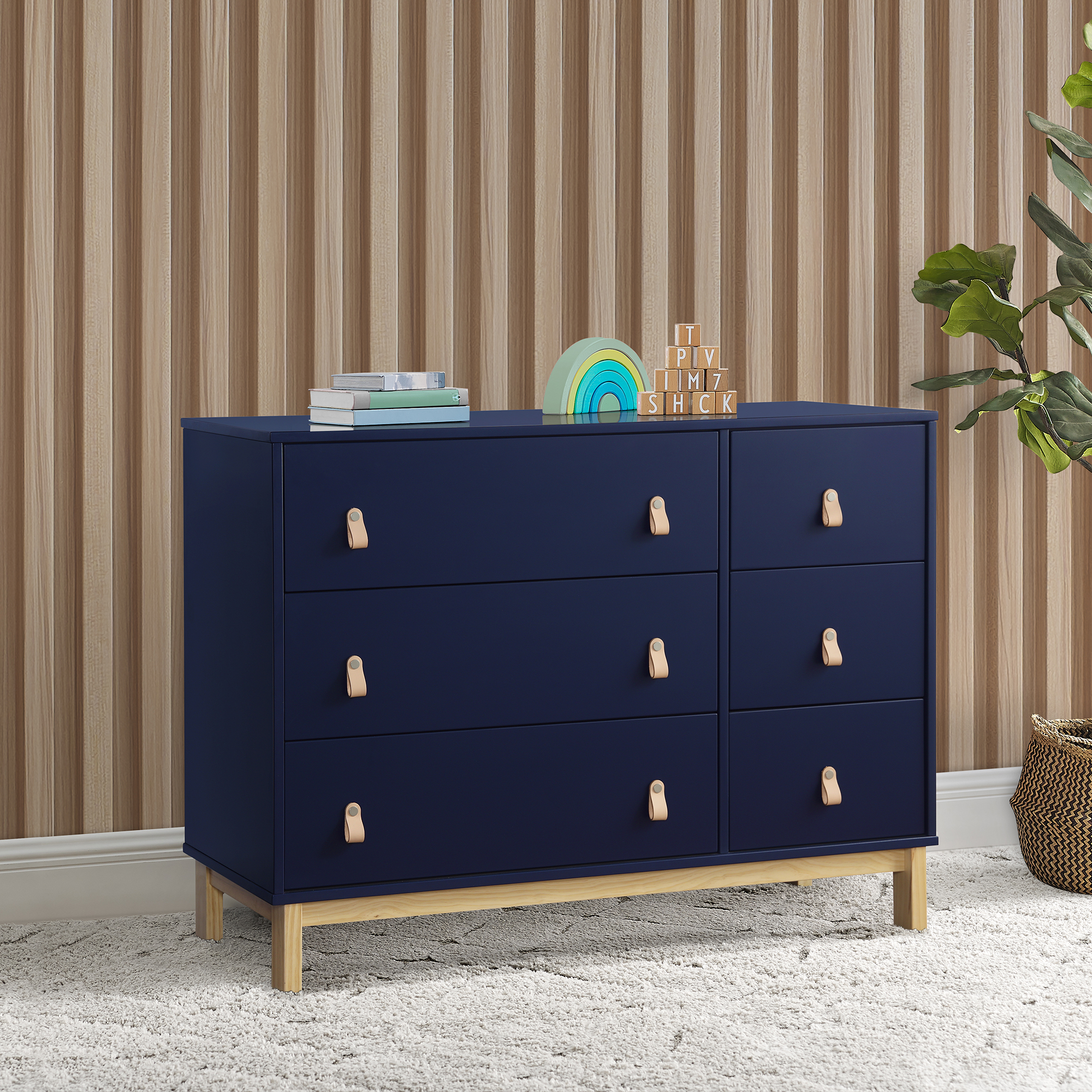 Delta Children BabyGap Legacy 6 Drawer Dresser - Navy/Natural ...