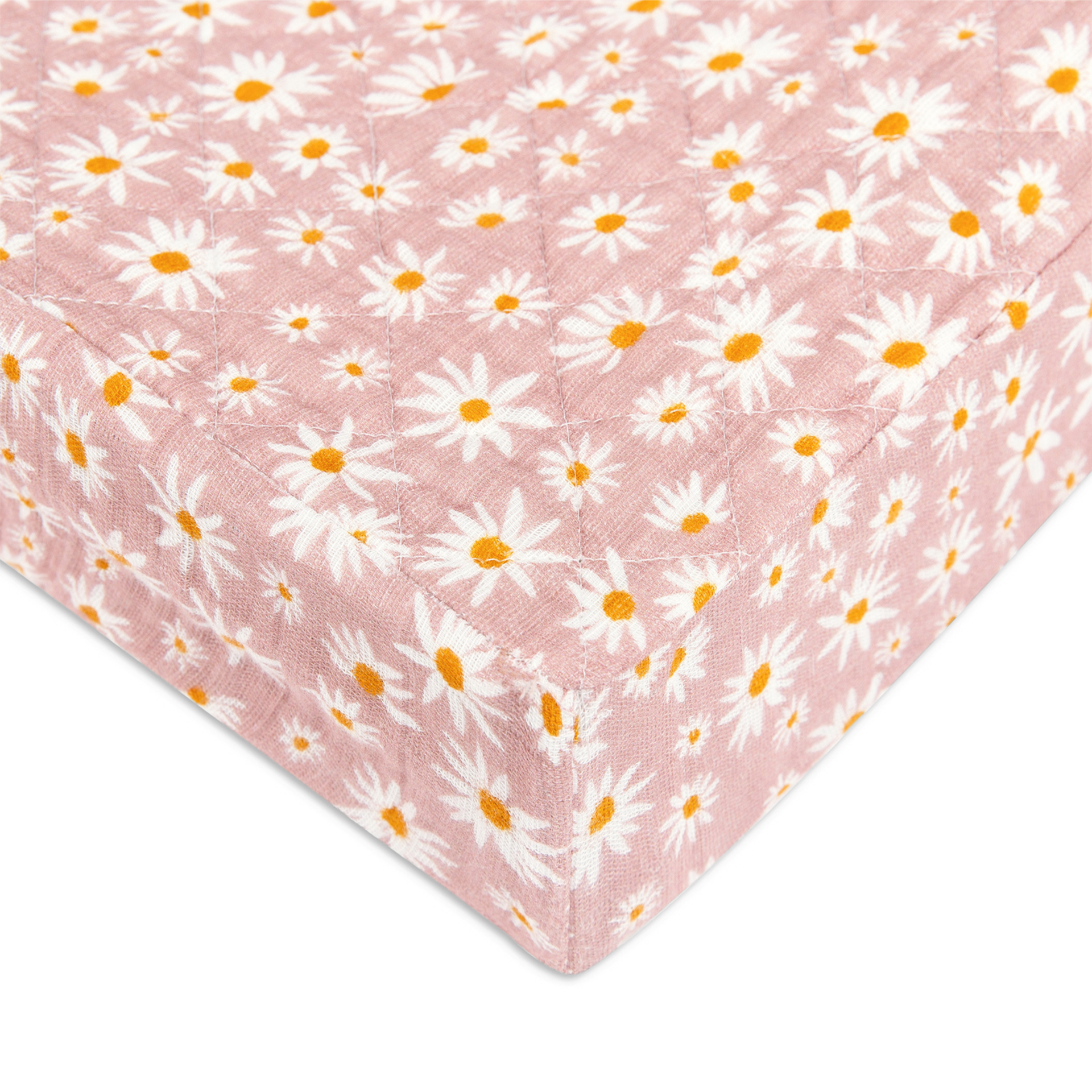 babyletto Quilted Changing Pad Cover in GOTS Certified Organic Muslin