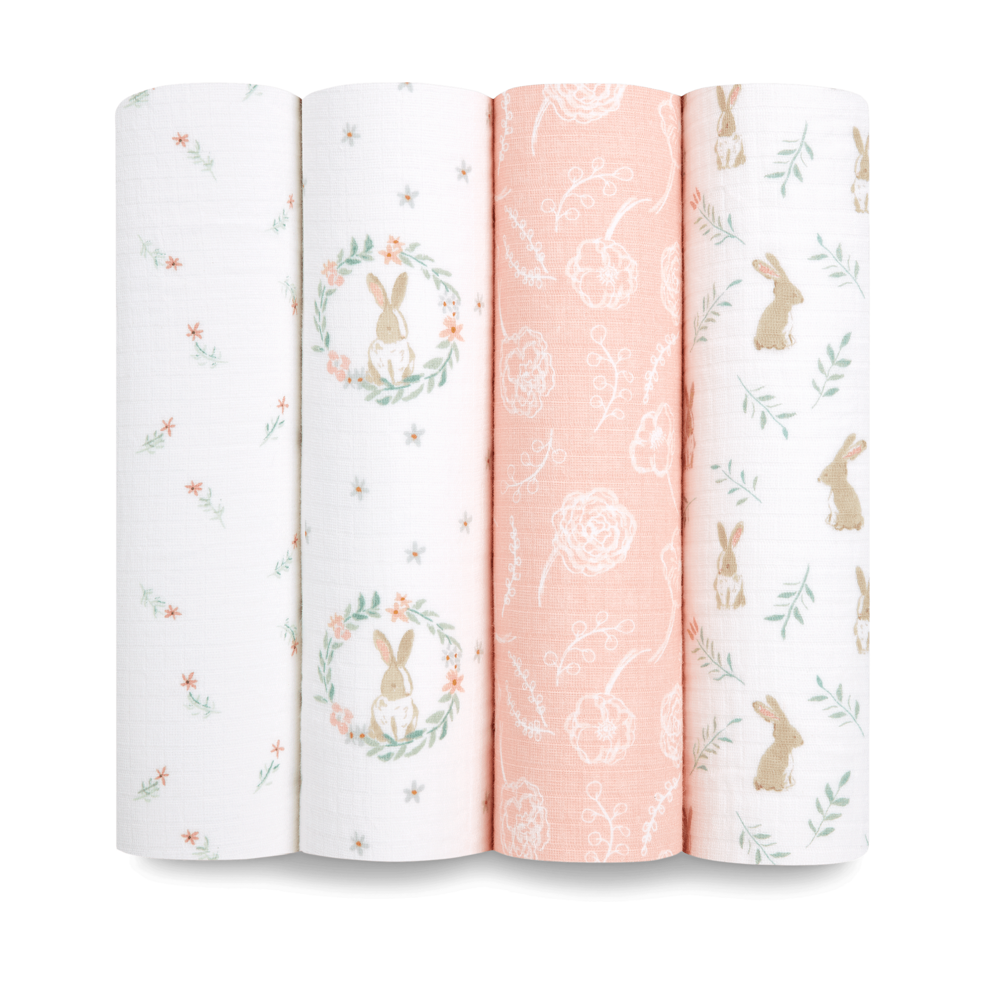 Aden + Anais Essentials Cotton Muslin Swaddles (4 Pack) - Blushing ...