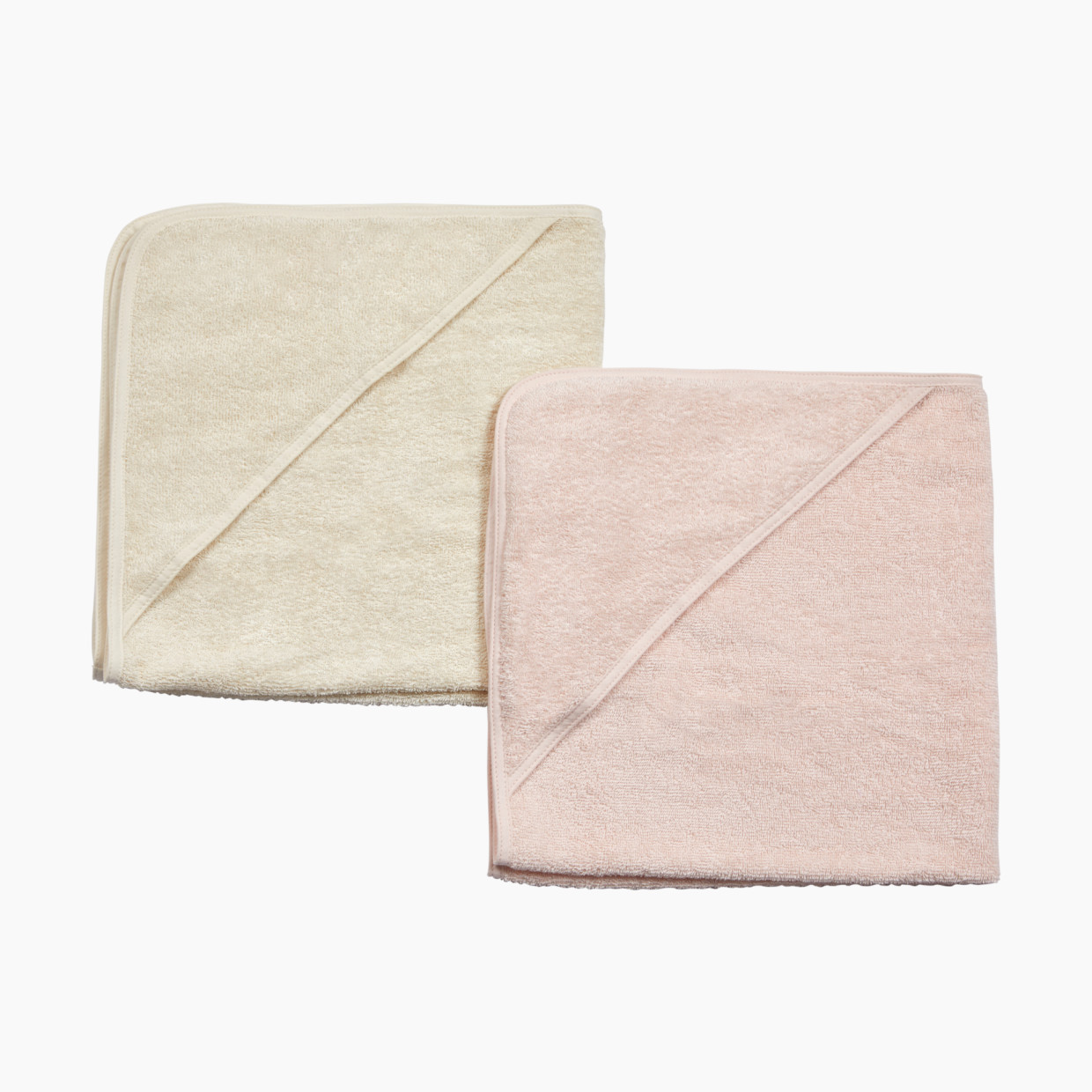 Tiny Kind Hooded Towel (2 Pack) - Cloud Pink/Antique White, 0-24 M.