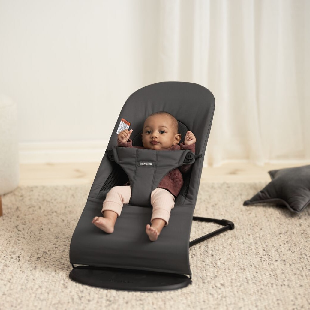 BabyBjörn Bouncer Balance Soft - Cotton/Jersey/Mesh Dark Gray.
