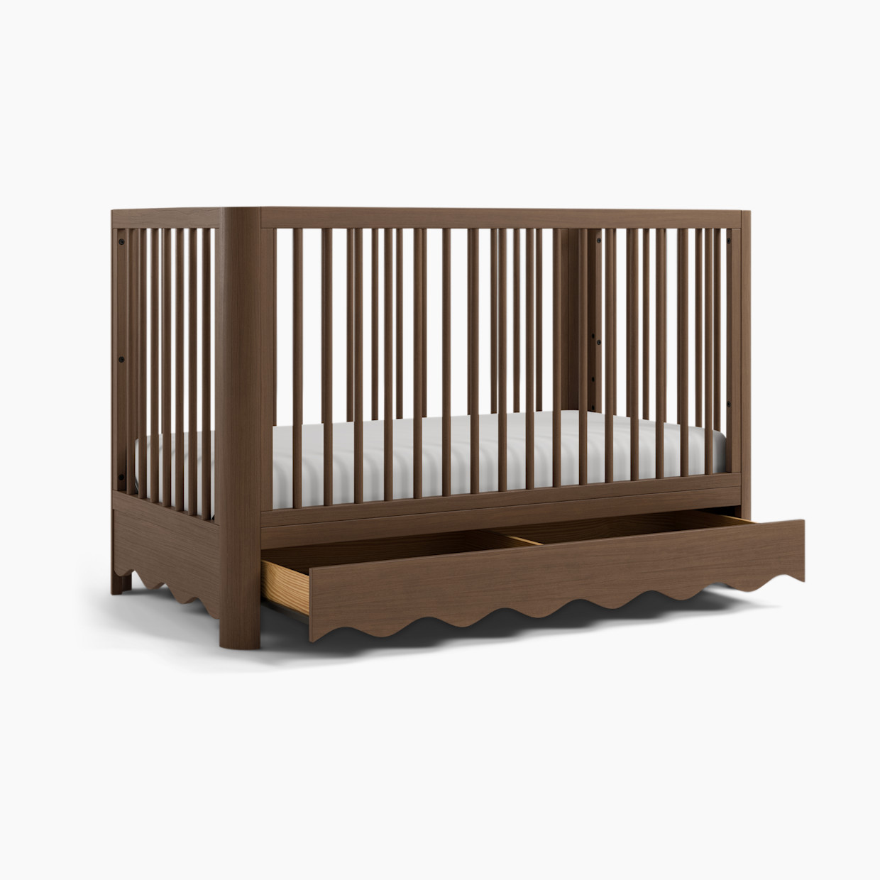 Storkcraft Casablanca Deluxe 5-in-1 Convertible Crib with Drawer - Hazelnut.