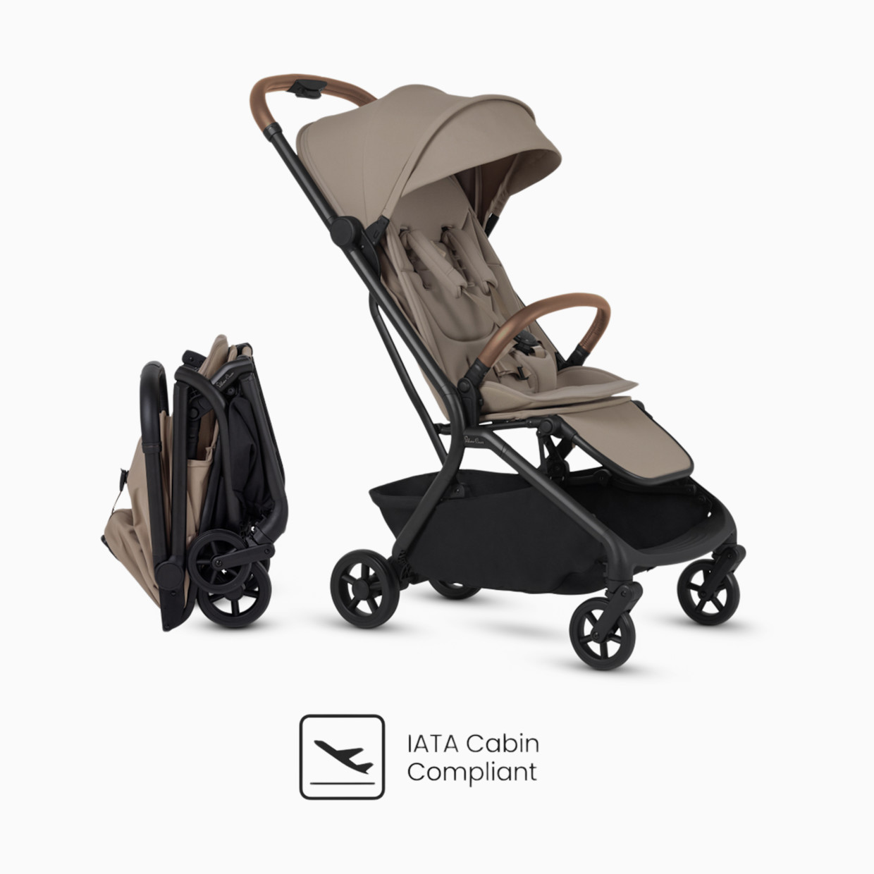 Silver Cross Nia Compact Travel Stroller - Champagne.