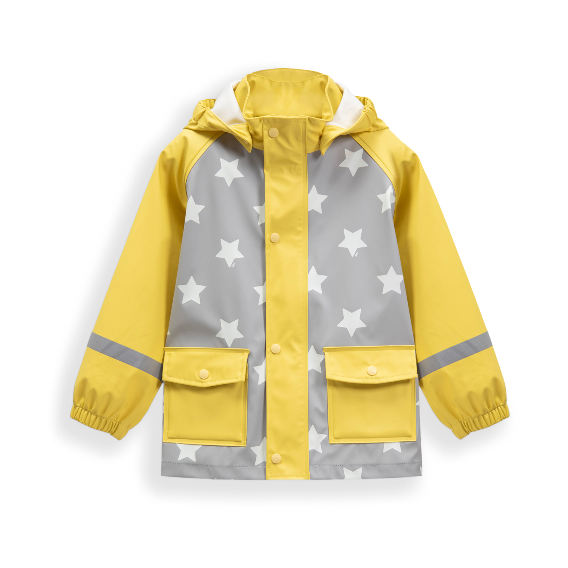 7AM Enfant Rain Jacket Print Star Yellow, 1824 M Babylist Shop
