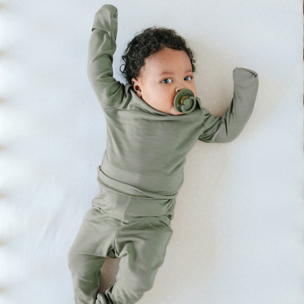 Solly Baby Layette Sleeper Set - Sage Grey, 0-3 Months.