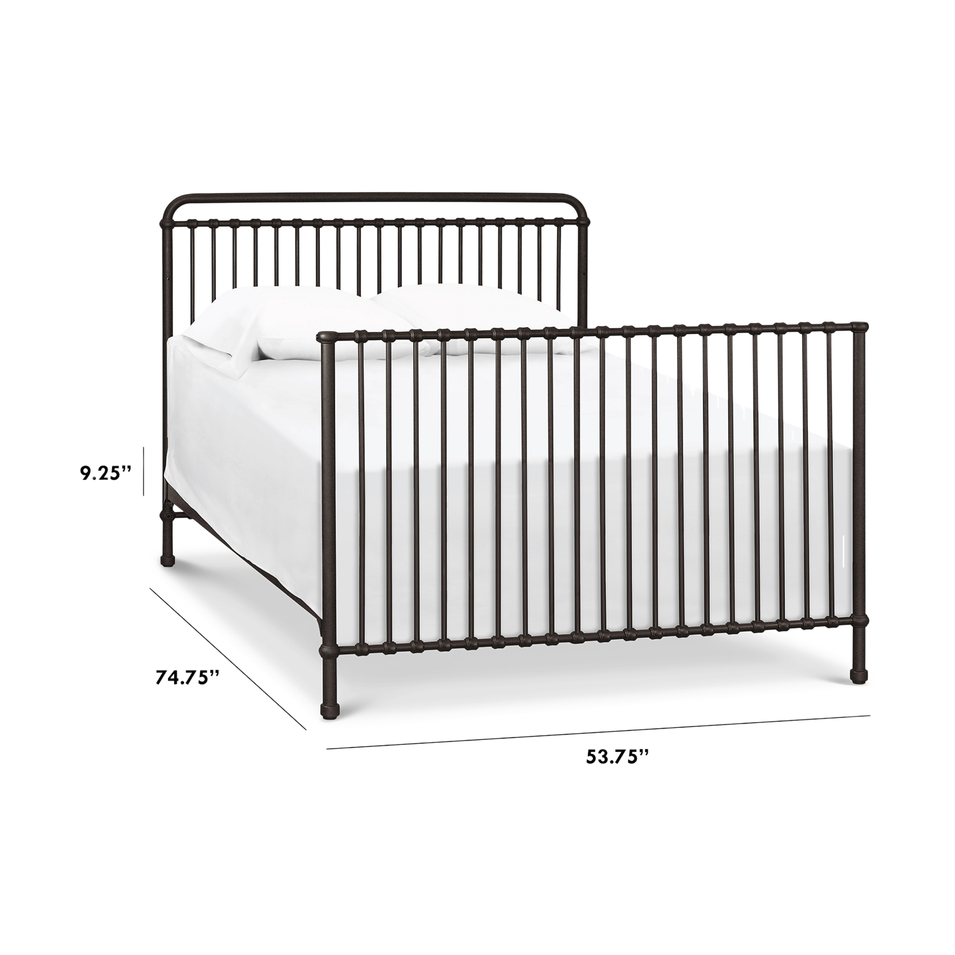 Namesake Winston Full Size Bed Conversion Kit - Vintage Iron.