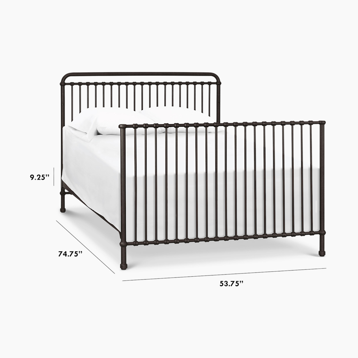 Namesake Winston Full Size Bed Conversion Kit - Vintage Iron.