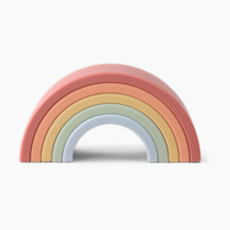 Itzy Ritzy Rainbow Stacker Toy - Includes 5 Arches for Stacking; Helps Develop Hand-Eye Coordination; Rainbow