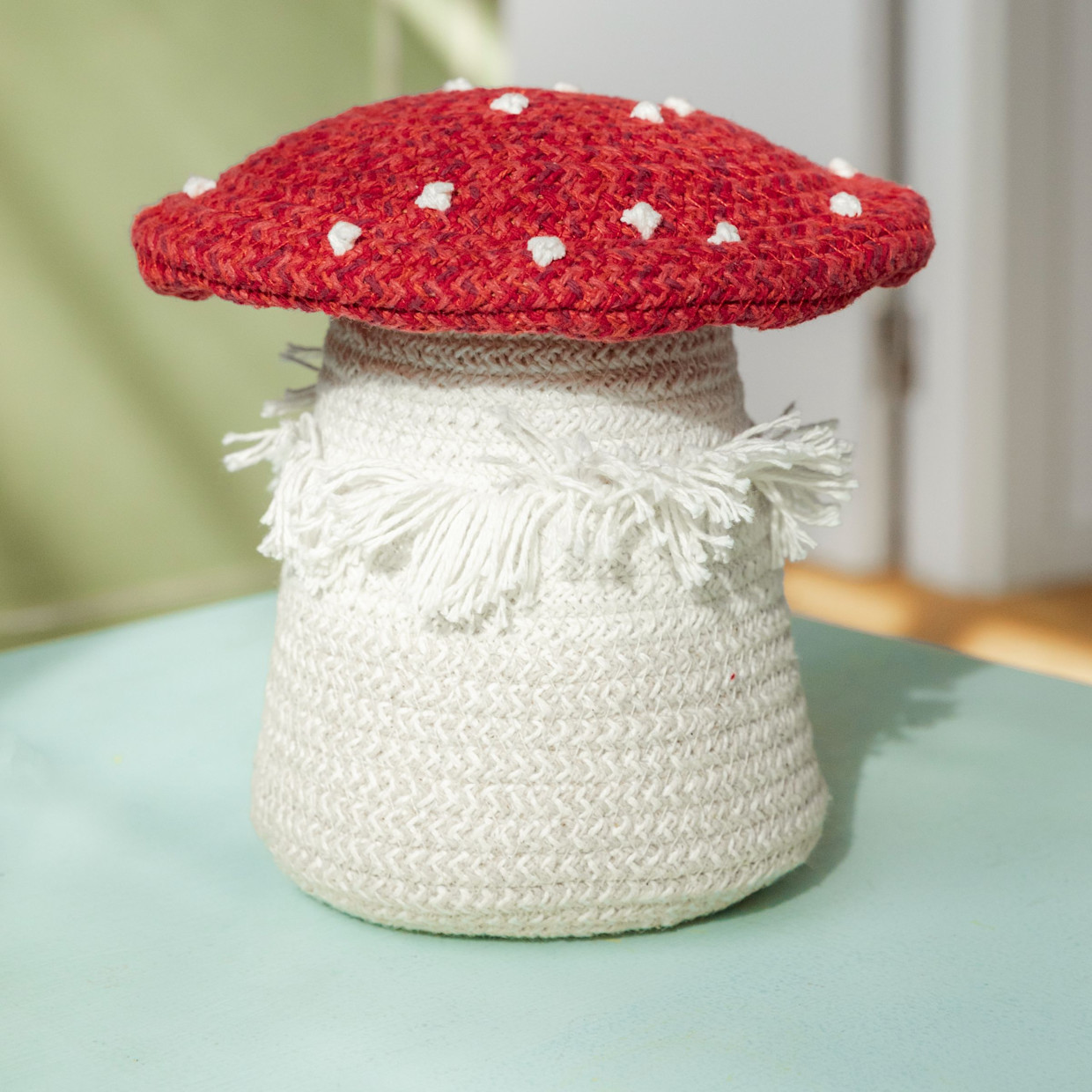 Lorena Canals Red Mushroom Basket - Mini.