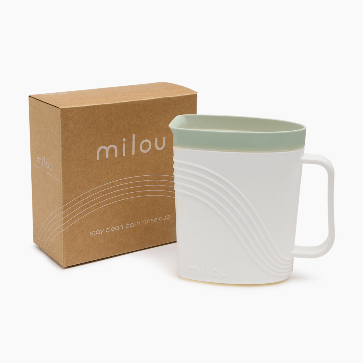 Milou Modern Bath Rinse Cup - White/Mint.
