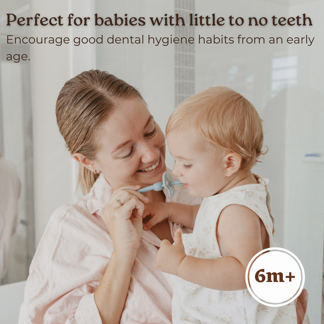Haakaa 360 Silicone Baby Toothbrush - Lime.