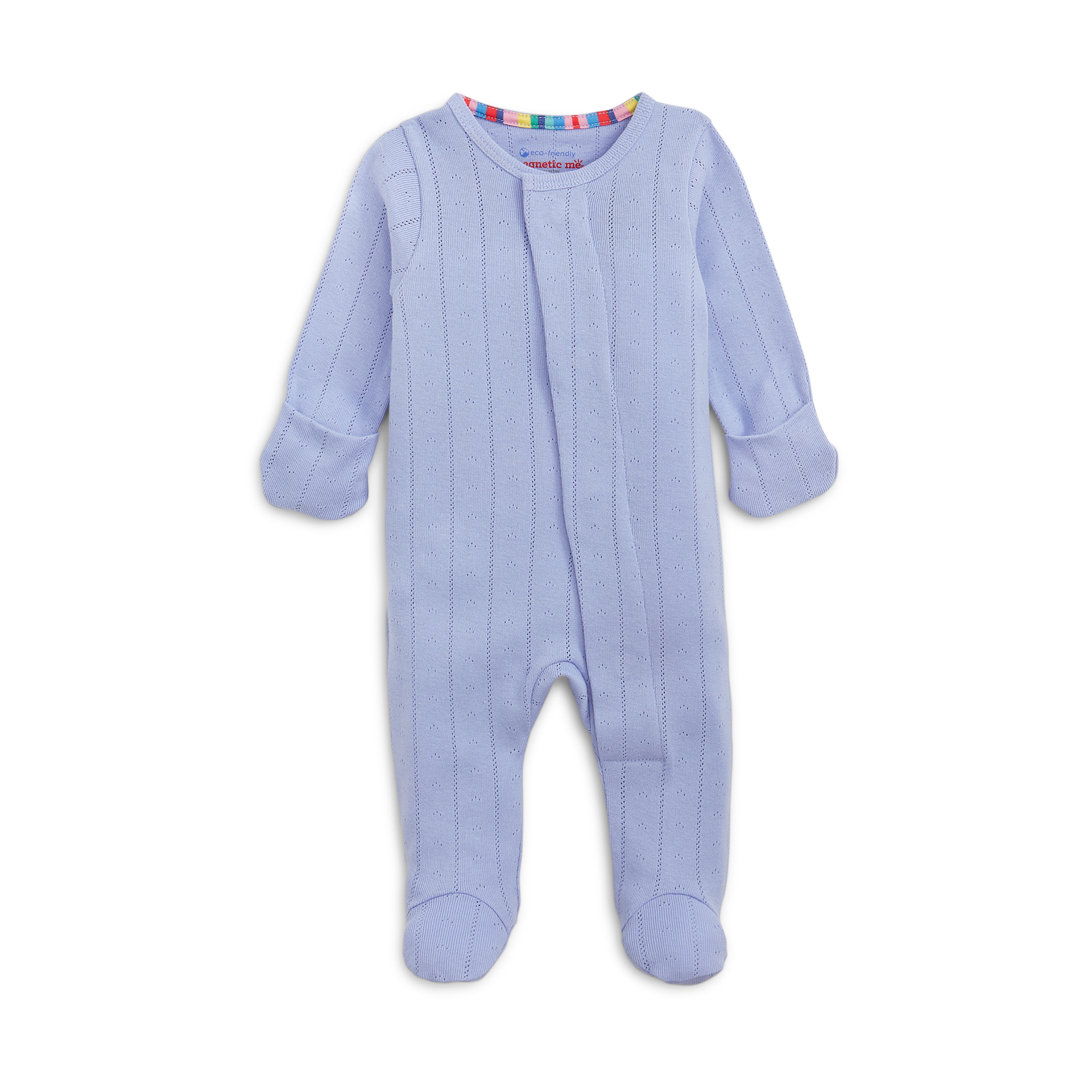 Magnetic Me Organic Cotton Magnetic Footie - Wisteria Pointelle, 3 -6 M.