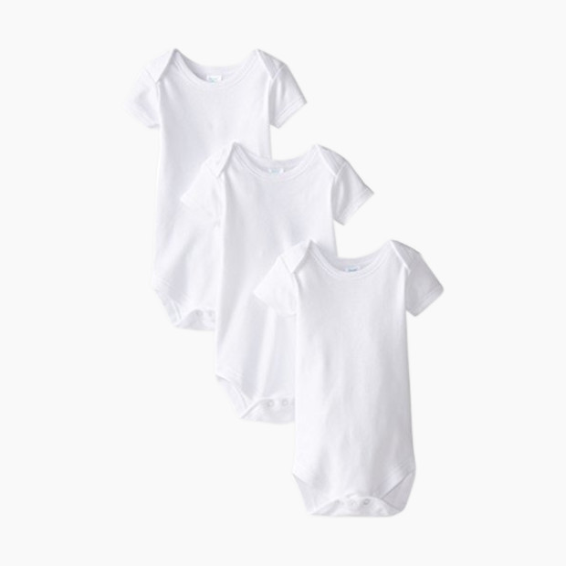 Spasilk Unisex Short Sleeve Bodysuit (3 Pack) - Newborn.