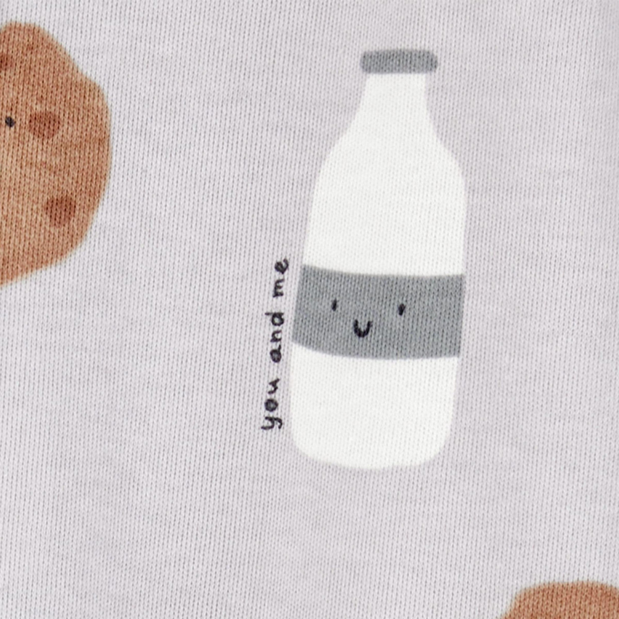 Carter's 2-Way Zip Cotton Sleep & Play Pajamas - Milk & Cookies, Nb.