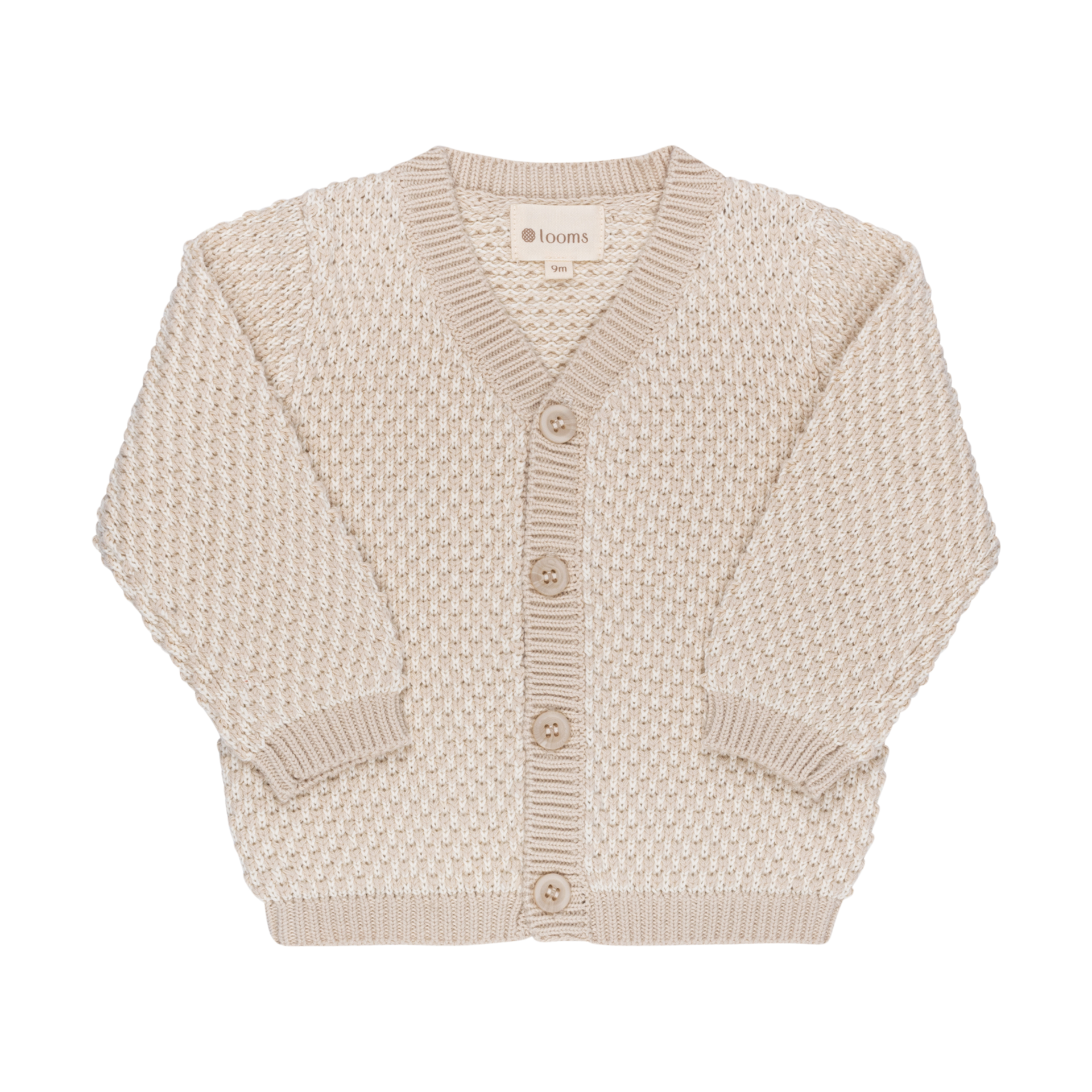 Elys & Co Bubble Knit Cardigan - Beige, 1 M.