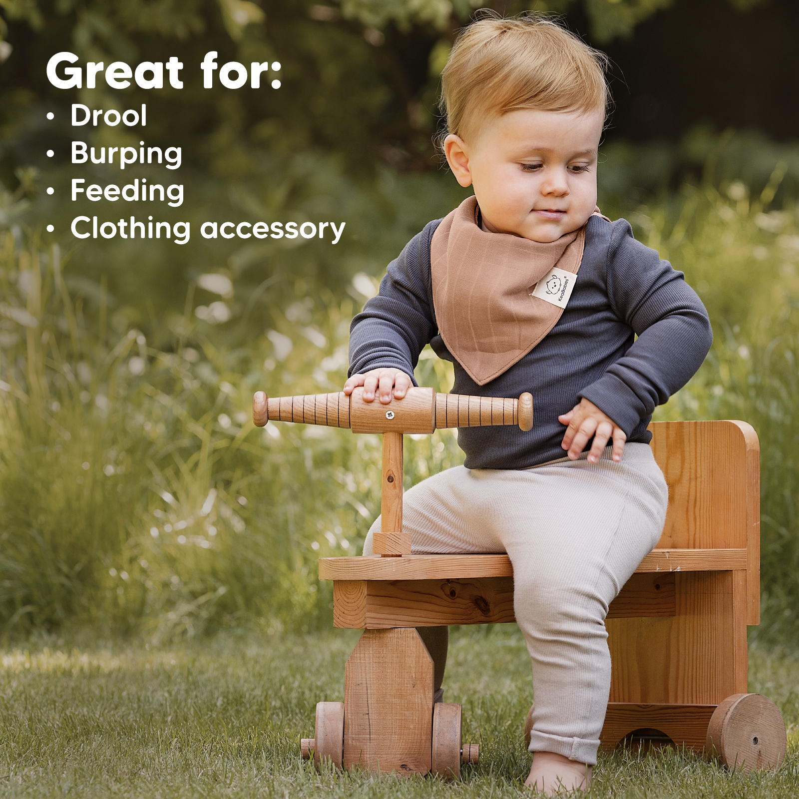 KeaBabies Lumi Muslin Bandana Bibs (8 Pack) - Spice, 8.