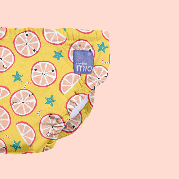 Bambino Mio Reusable Swim Diaper - Cool Citrus, Medium (6-12 Months).