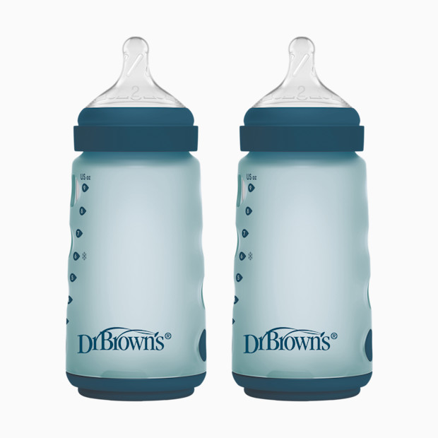 Dr. Brown's Options+ Wide-Neck Silicone Baby Bottles.