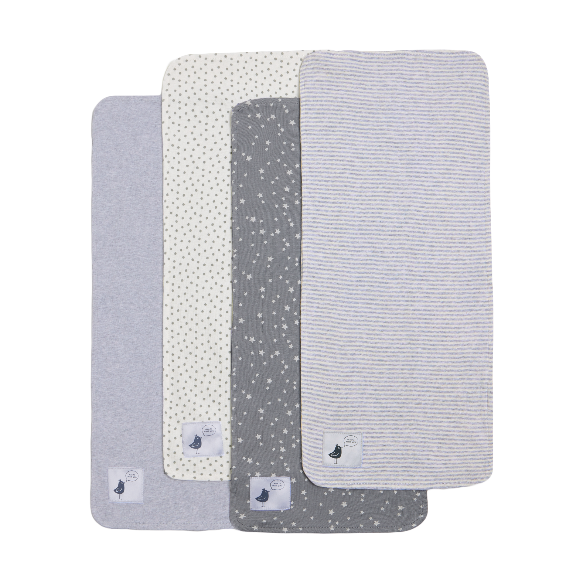 Small Story Organic Lap Bib & Burp Cloth Bundle.