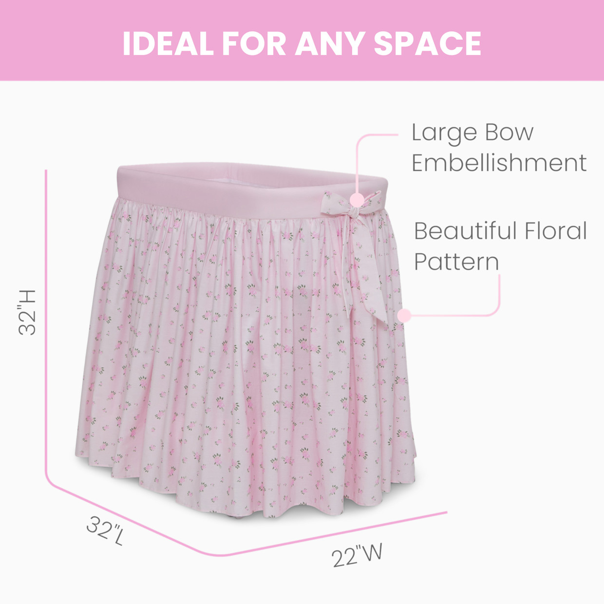 Delta Children Flora Gliding Bassinet - Pink Roses.