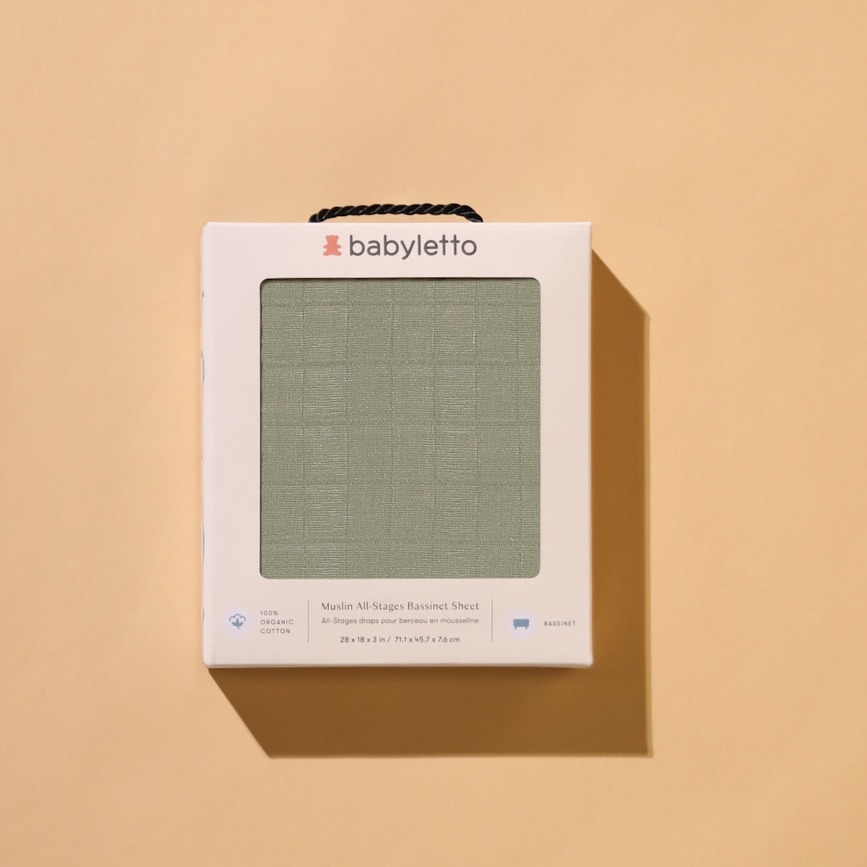 babyletto All-Stages Bassinet Sheet - Matcha.