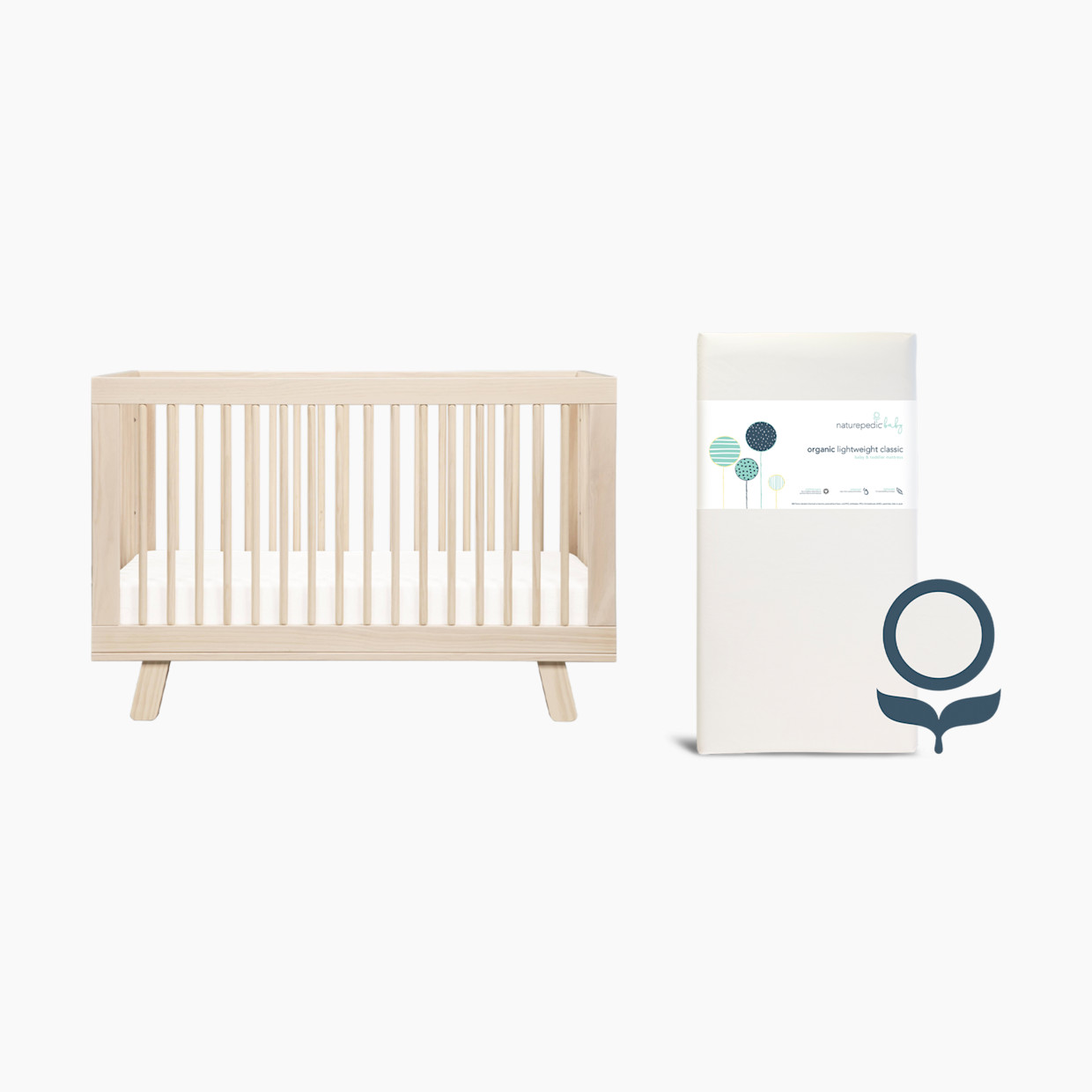 babyletto x Naturepedic Hudson Crib & Organic Mattress Bundle.