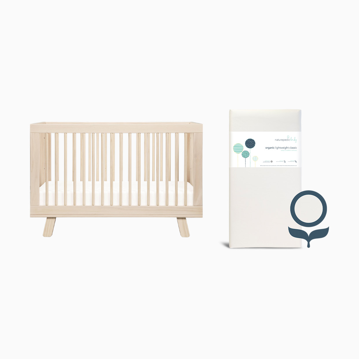 babyletto x Naturepedic Hudson Crib & Organic Mattress Bundle.