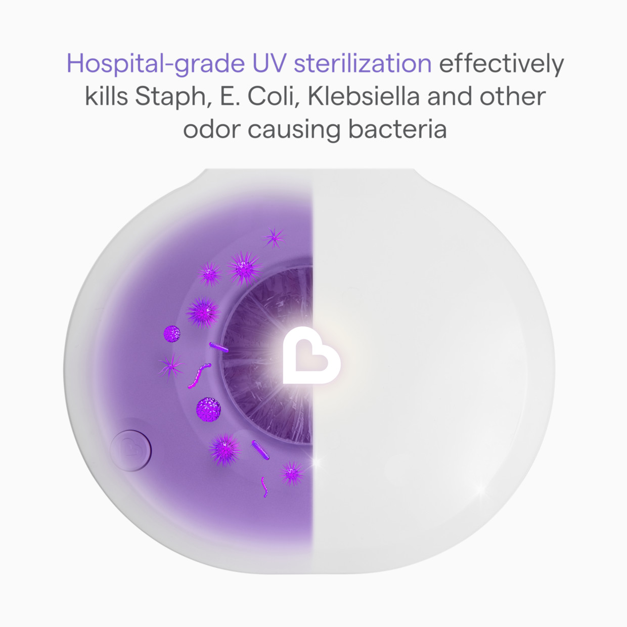 Munchkin UV STEP Diaper Pail - White, Uv Diaper Pail.