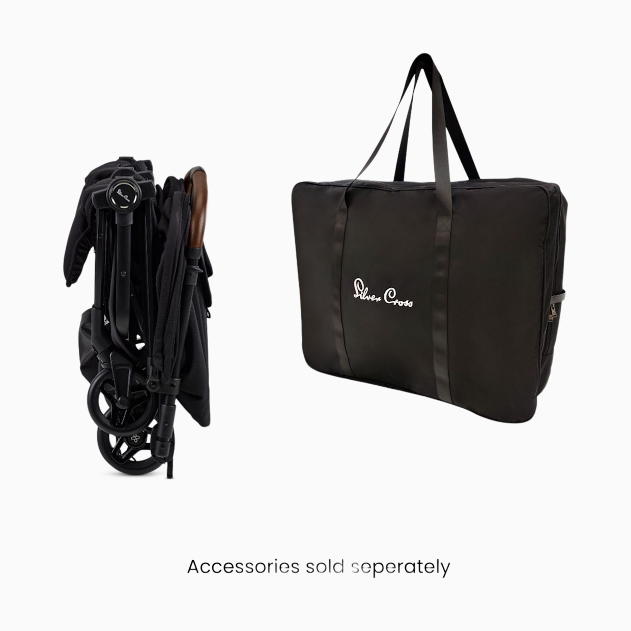 Silver Cross Jet Double Travel Bag - Black.