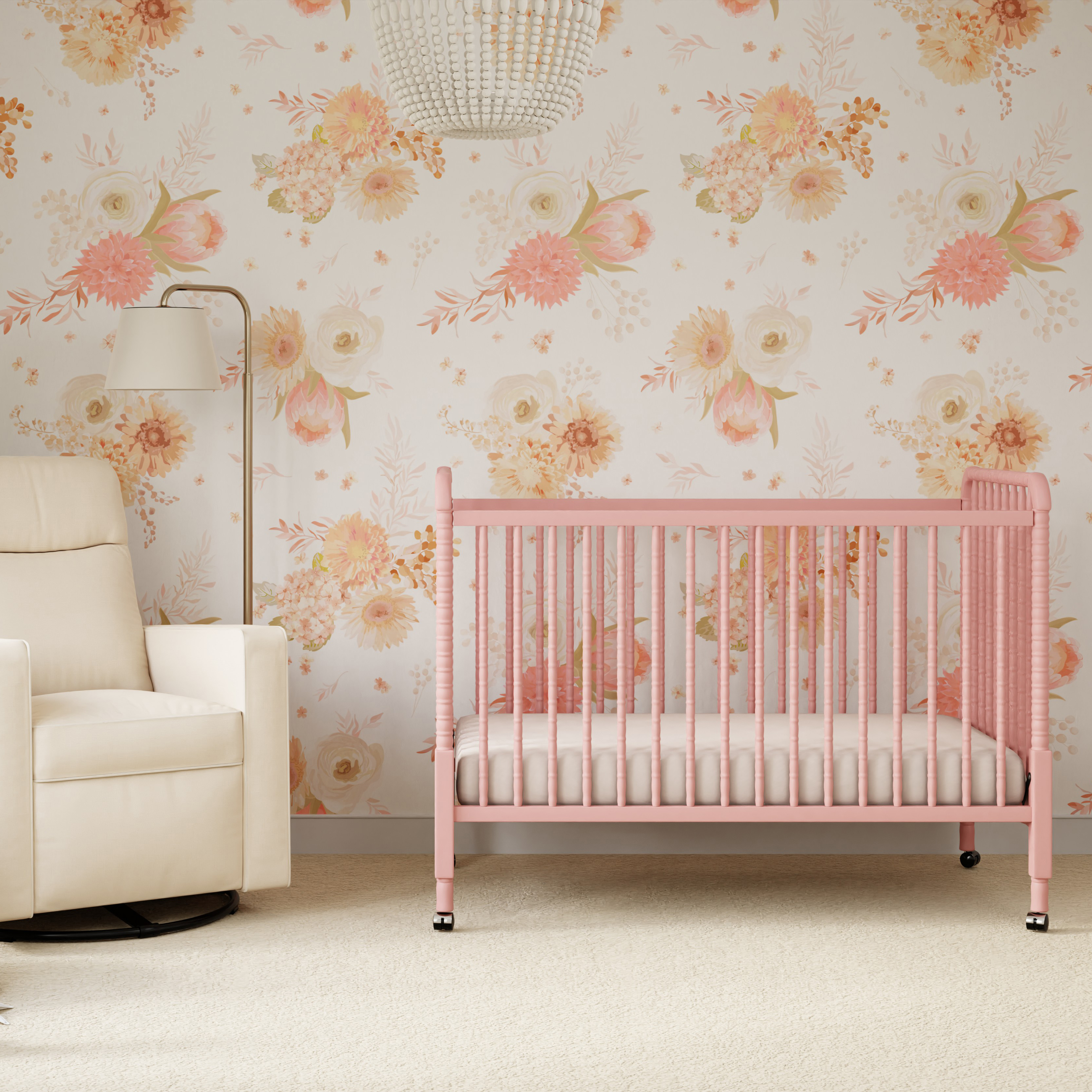 daVinci Jenny Lind 3-in-1 Convertible Crib - Blush Pink.