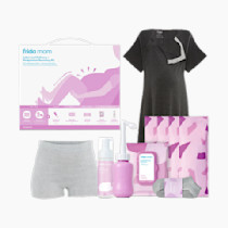 Frida Mom 15pc Labor & Postpartum Kit Gift Set for Baby Showers & Mom to Be, Includes Peri Bottle, Nursing Gown, Disposable Underwear, Ice Maxi Pads, Pad Liners, Perineal Foam, Socks & Toiletry Bag