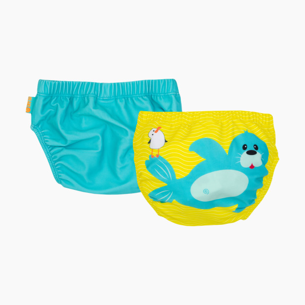 ZOOCCHINI Swim Diapers (2 Pack) - Seal, 6-12 M.