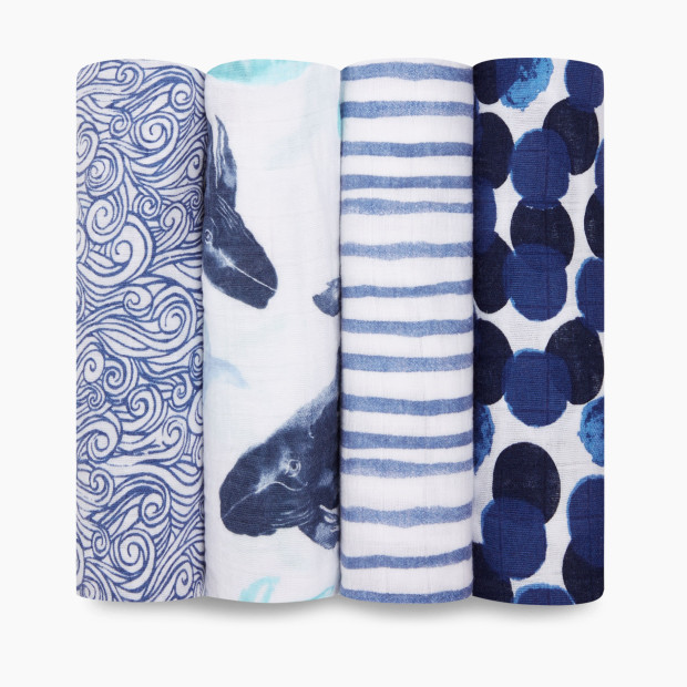 Aden + Anais Cotton Muslin Swaddle 4-Pack - Seafaring.
