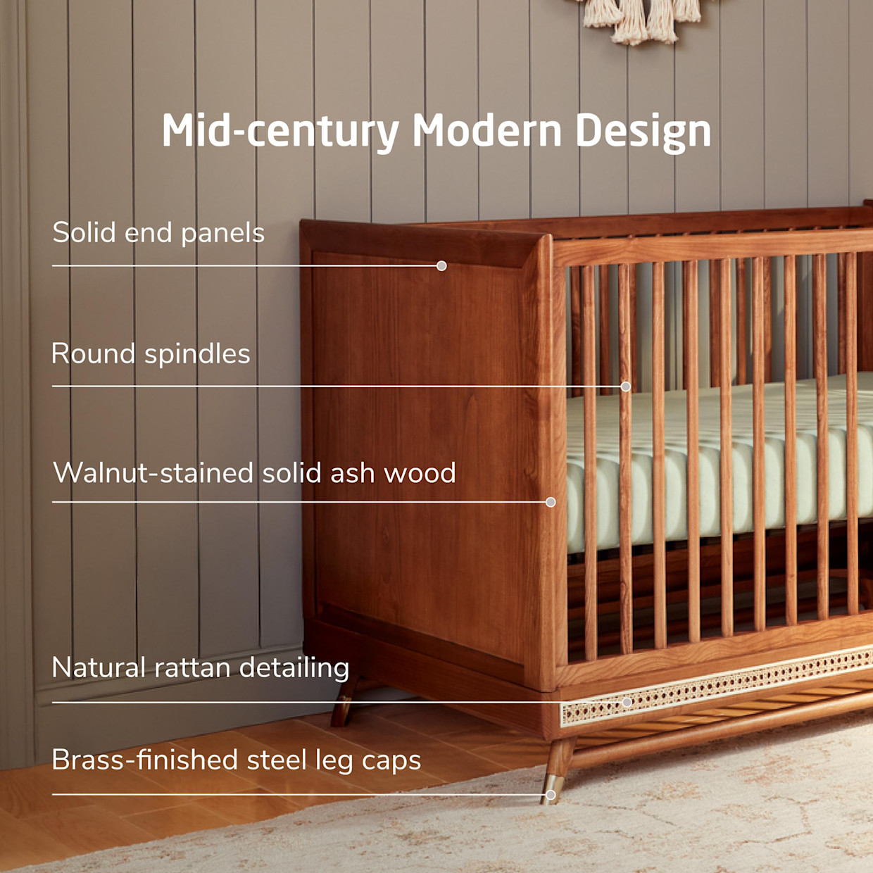 Maxi-Cosi Kindred Everheart Crib - Natural Heritage.