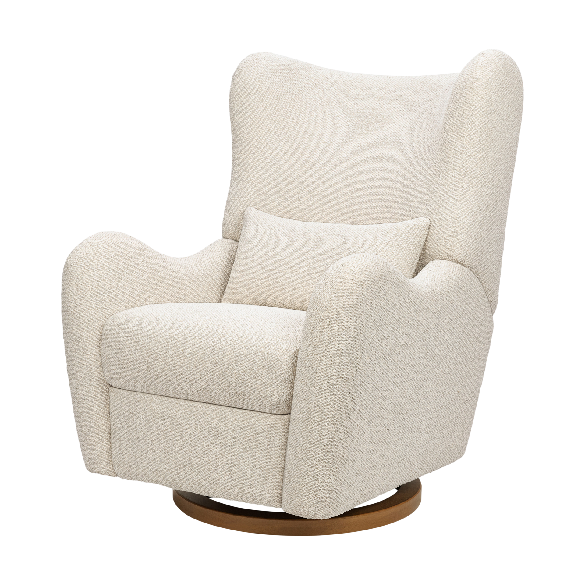 babyletto Westham Electronic Recliner and Glider by Nate Berkus - Performance Powder Slub Weave With Toffee Base.