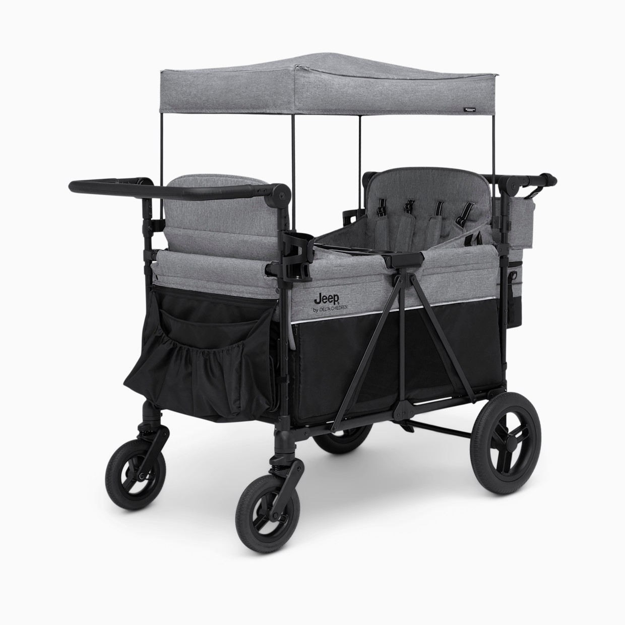 Delta Children Jeep Wrangler Deluxe 4 Seater Stroller Wagon - Grey.