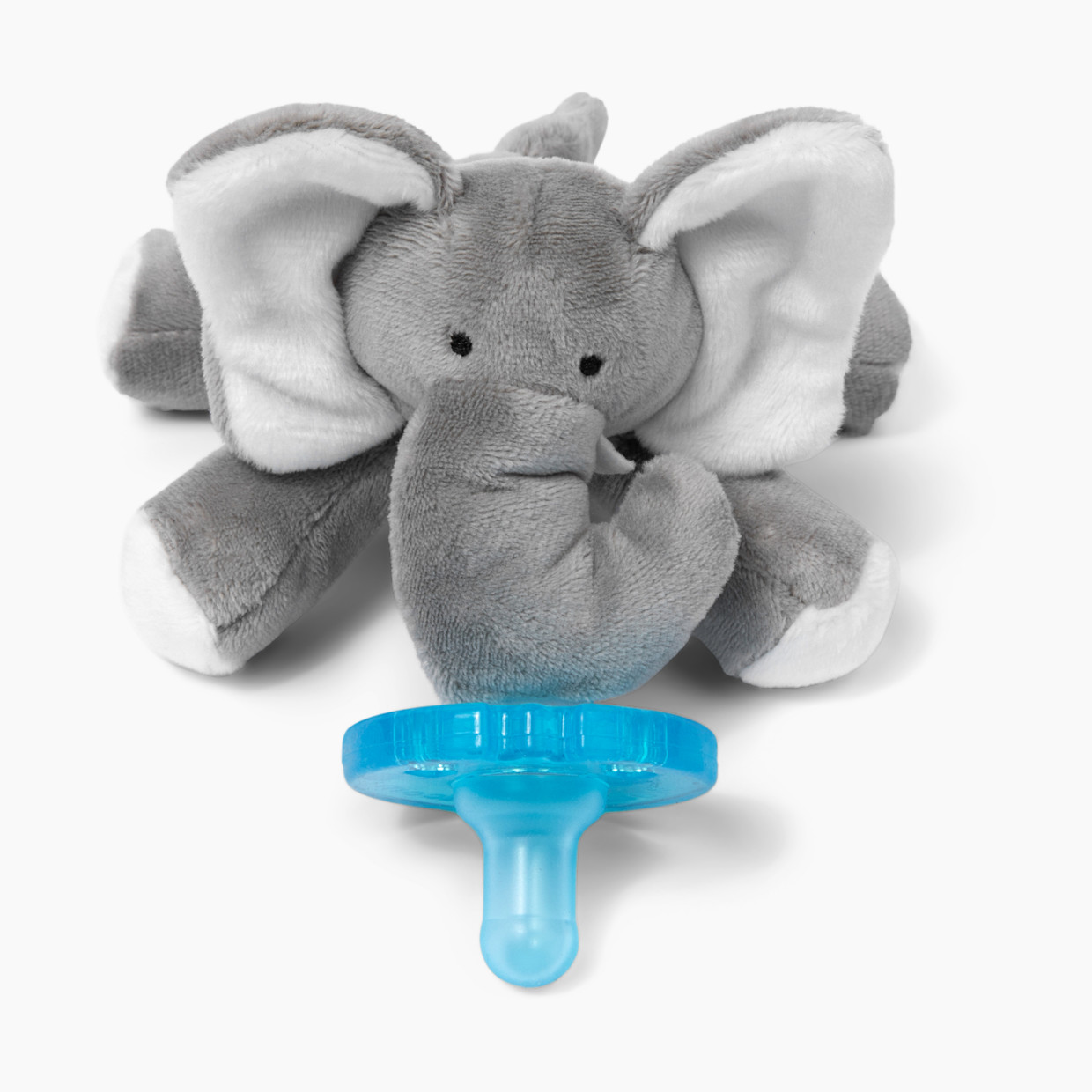 WubbaNub Pacifier - Elephant, Attached.